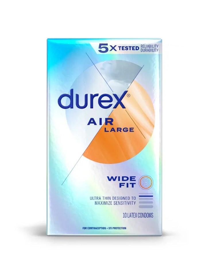 دوريكس Air Large "Wide Fit" Condoms, 10s 