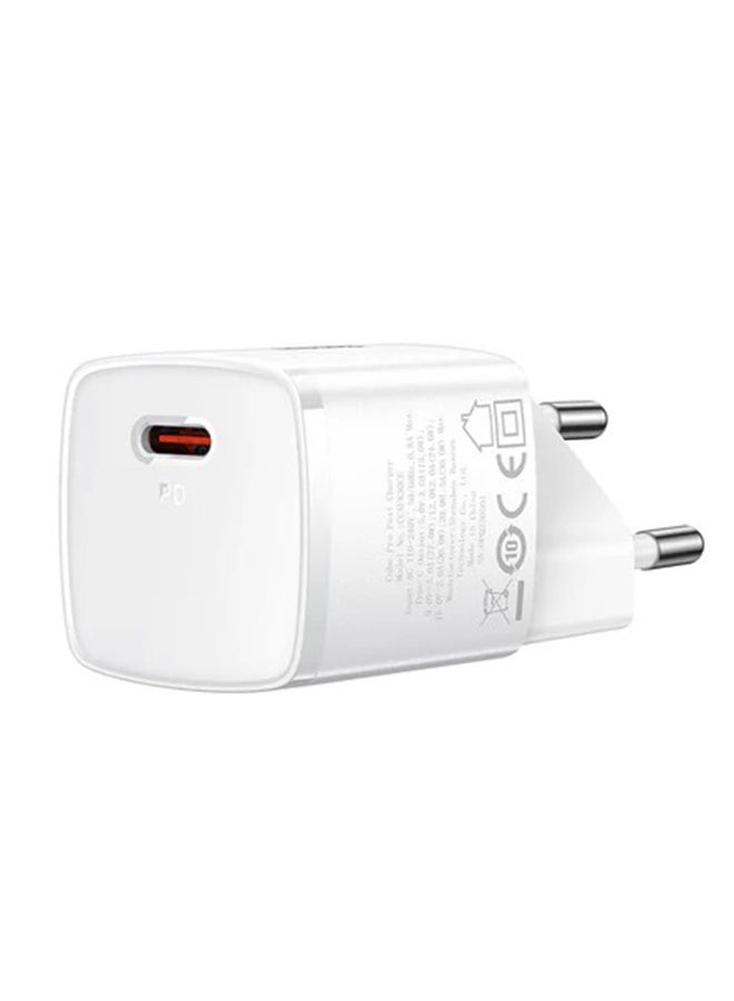 بيسوس - OS-Baseus Cube Pro Fast Charger 1C 30W EU White - Image 1