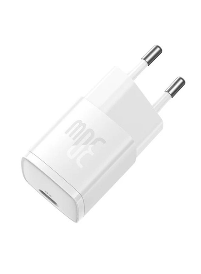 بيسوس - OS-Baseus Cube Pro Fast Charger 1C 30W EU White - Image 1