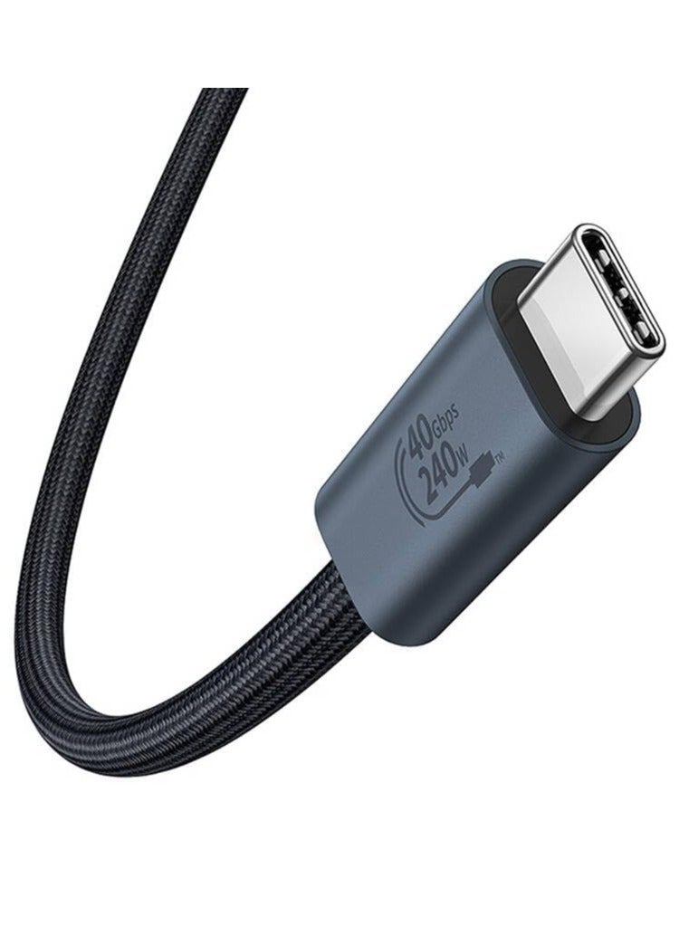 بيسوس Flash Series 2 USB4 Full Featured Data Cable Type-C to Type-C 240W 1m Cluster - Image 5