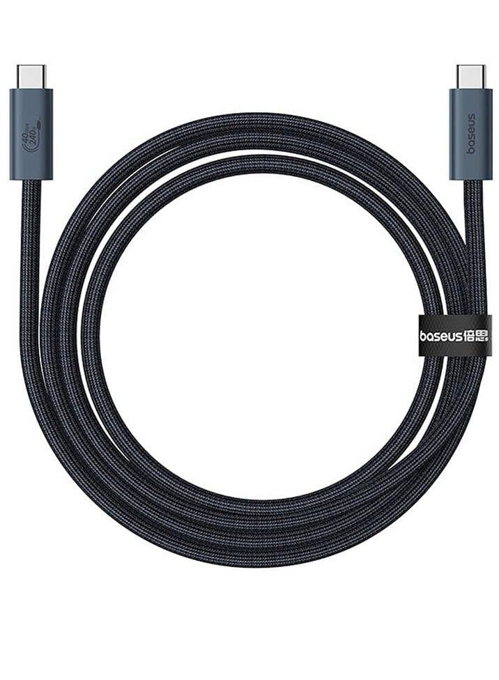 بيسوس Flash Series 2 USB4 Full Featured Data Cable Type-C to Type-C 240W 1m Cluster - Image 3