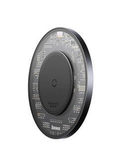 بيسوس Simple 2 Wireless Charger 15W Cluster Black（Include: Cable Type-C To Type-C 24W 12V/2A 1m Cluster Black  - Image 4