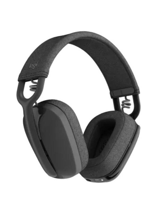 Logitech - Zone Vibe Wireless Headset, Teams Version, 40mm Audio Drivers, Flip-to-Mute Noise-Canceling Microphone, Bluetooth 5.2, Up to 20 Hour Battery Life, 1x USB Type-C| 981-001157 Graphite - Image 1