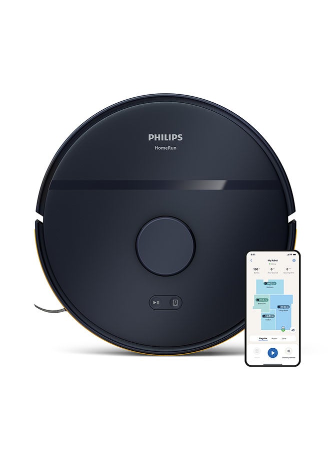 فيليبس روبوت مكنسة وممسحة HomeRun 2000 - مدة تشغيل تصل إلى 120 دقيقة، قوة شفط 6000 باسكال، مدعوم بتطبيق HomeRun، رادار LDS - Image 1