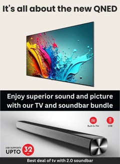 LG 65-Inch QNED86T 4K UHD Smart TV with α8 AI Processor 4K, 120Hz, HDR10, VRR + 2-Channel 30W Soundbar with 3D Immersive Sound, HDMI (ARC), Bluetooth, USB 65QNED86T6A+SOUNDBAR Black  - Image 3