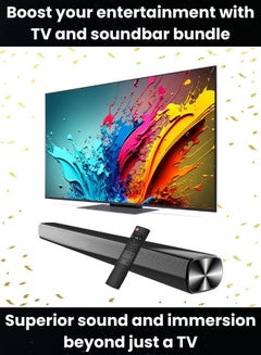 LG 65-Inch QNED86T 4K UHD Smart TV with α8 AI Processor 4K, 120Hz, HDR10, VRR + 2-Channel 30W Soundbar with 3D Immersive Sound, HDMI (ARC), Bluetooth, USB 65QNED86T6A+SOUNDBAR Black  - Image 2