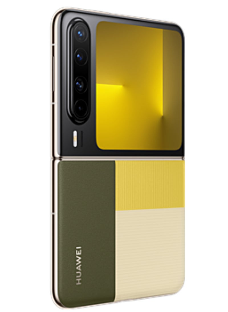 Pura X Foldable Phone 512GB 12GB RAM Green With 6.3-Inch 16:10 Wide Inner Screen HarmonyOS 5.0.1 and boasts a 6.3-inch internal OLED LTPO 2.0 display with a 1,320x2,120 pixels resolution, 120Hz refresh rate |50 MP, f/1.6, 23mm (wide), PDAF, OIS |4720 mAh Battery Chinese Version