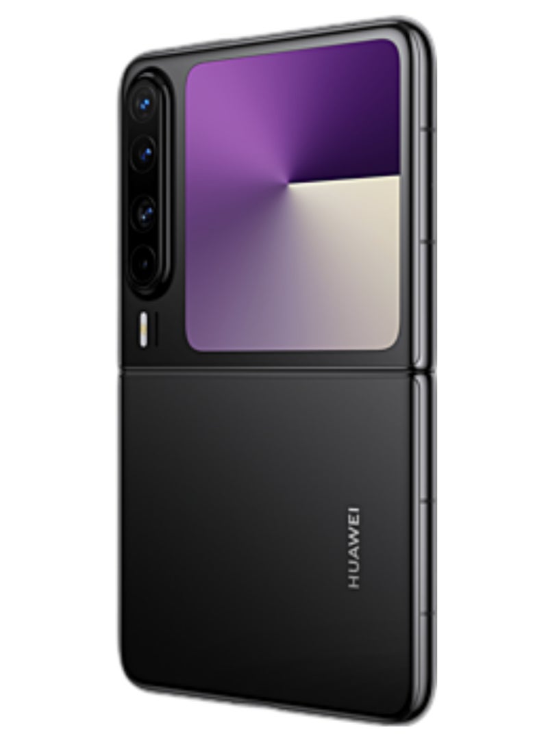 HUAWEI - Huawei Pura X Foldable Phone 512GB 12GB RAM Black With 6.3-Inch 16:10 Wide Inner Screen HarmonyOS 5.0.1 and boasts a 6.3-inch internal OLED LTPO 2.0 display with a 1,320x2,120 pixels resolution, 120Hz refresh rate |50 MP, f/1.6, 23mm (wide), PDAF, OIS |4720 mAh Battery Chinese Version - Image 1