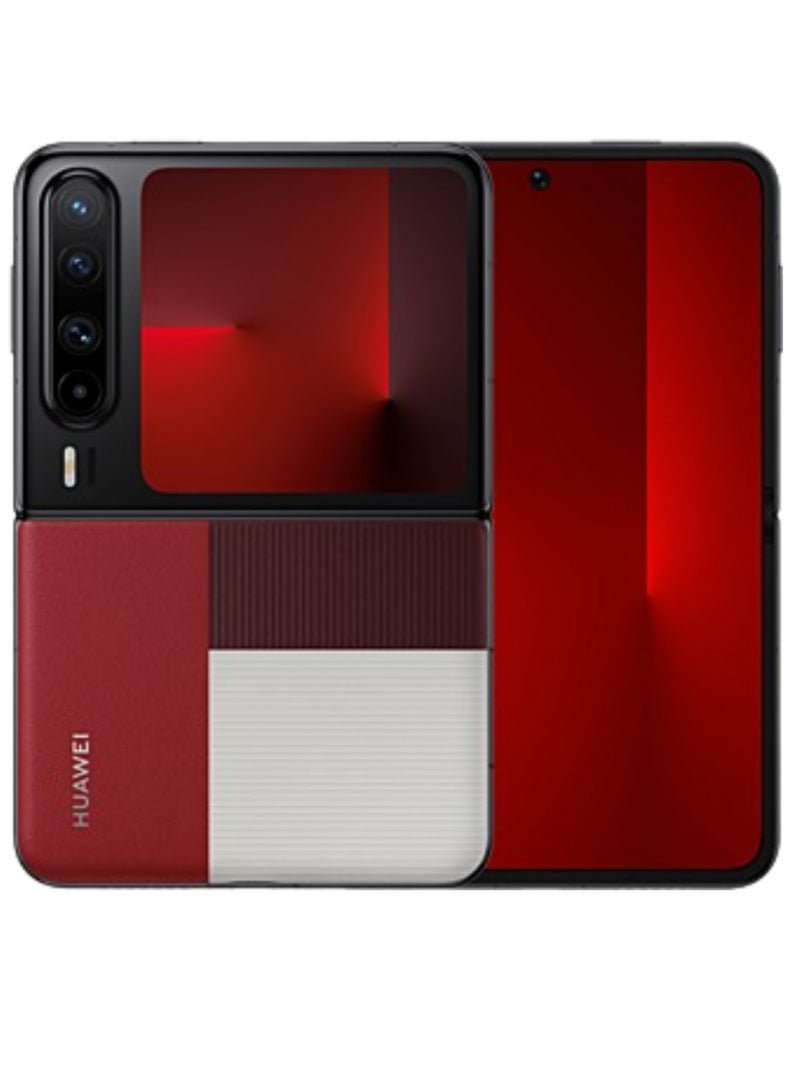 Huawei Pura X Foldable Phone 1TB 16GB RAM Red With 6.3-Inch 16:10 Wide Inner Screen HarmonyOS 5.0.1 and boasts a 6.3-inch internal OLED LTPO 2.0 display with a 1,320x2,120 pixels resolution, 120Hz refresh rate |50 MP, f/1.6, 23mm (wide), PDAF, OIS |4720 mAh Battery Chinese Version