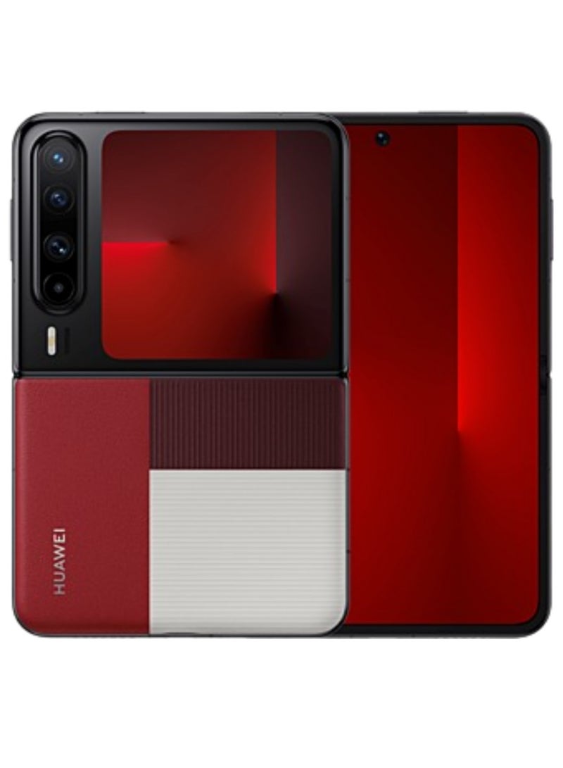 Huawei Pura X Foldable Phone 512GB 16GB RAM Red With 6.3-Inch 16:10 Wide Inner Screen HarmonyOS 5.0.1 and boasts a 6.3-inch internal OLED LTPO 2.0 display with a 1,320x2,120 pixels resolution, 120Hz refresh rate |50 MP, f/1.6, 23mm (wide), PDAF, OIS |4720 mAh Battery Chinese Version