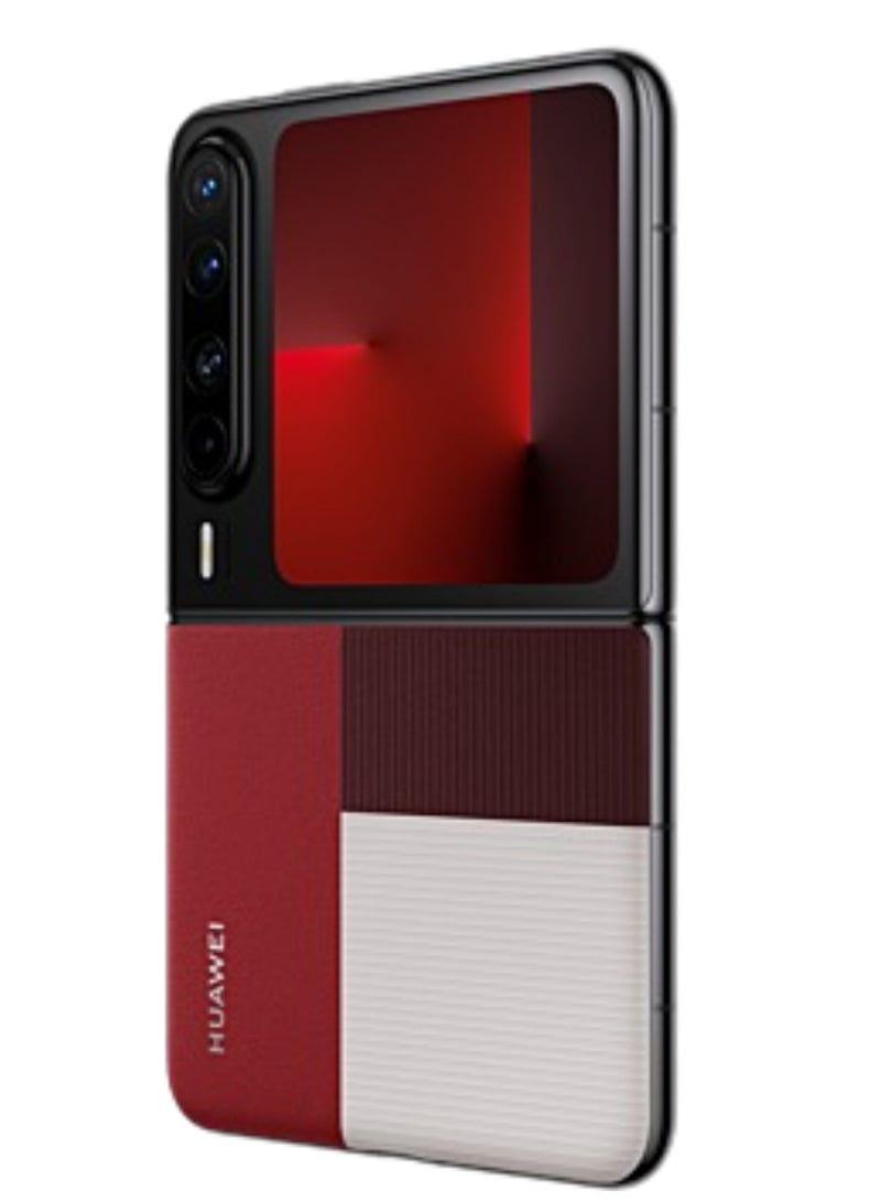 Huawei Pura X Foldable Phone 512GB 16GB RAM Red With 6.3-Inch 16:10 Wide Inner Screen HarmonyOS 5.0.1 and boasts a 6.3-inch internal OLED LTPO 2.0 display with a 1,320x2,120 pixels resolution, 120Hz refresh rate |50 MP, f/1.6, 23mm (wide), PDAF, OIS |4720 mAh Battery Chinese Version