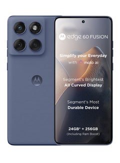 Motorola Edge 60 Fusion 5G Dual SIM Pantone Slipstream 12GB RAM  256GB - Middle East Version  - Image 1