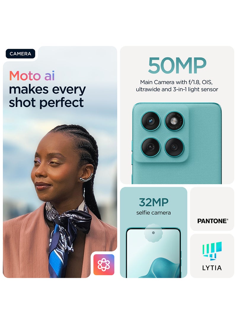 Motorola - Edge 60 Fusion 5G Dual SIM Pantone Amazonite 12GB RAM  256GB - Middle East Version - Image 1