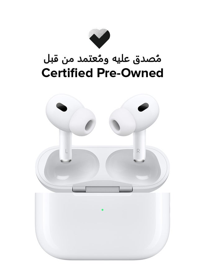 Apple - Certified Pre Owned - AirPods Pro 2 Wireless Earbuds White - Image 1