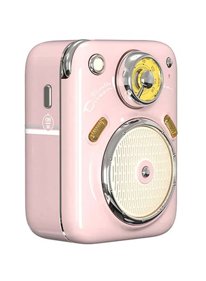 ديفوم مكبر صوت ديفوم بيتل FM راديو BT5.0 مع بطاقة Micro SD، وردي - Image 3