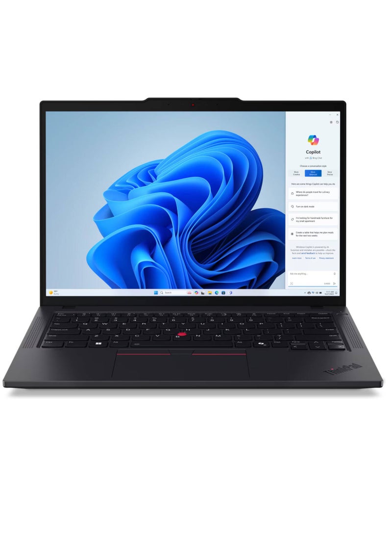 ThinkPad T14 Gen 5 Laptop With 14-Inch WUXGA IPS 60Hz Touch Display, Intel Core Ultra 7 165U Processor/32GB RAM/512GB SSD/Intel Iris XE Graphics/Windows 11 Pro English black