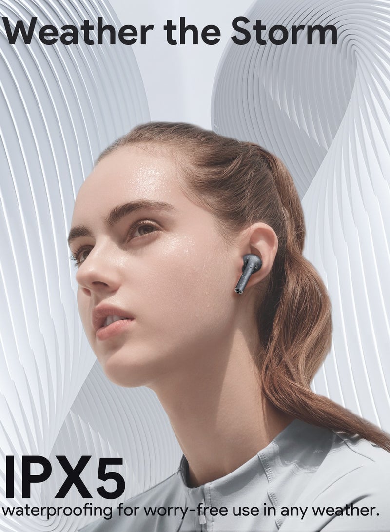 Aukey Beyond ANC PRO Wireless Earbuds True Wireless Earbuds، BT 5.4, IPX5 Waterproof, 25 Battery Life, 4.5g Weight, EP-B1 - Black  - Image 4