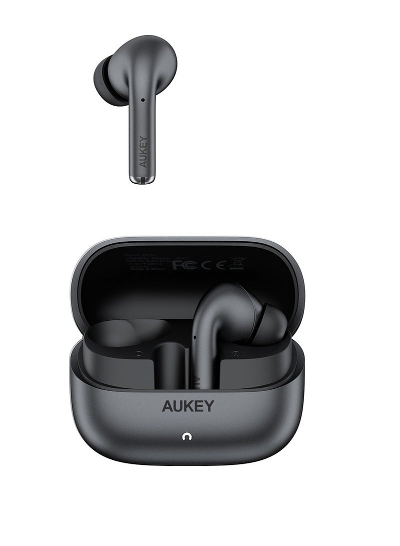 Aukey Beyond ANC PRO Wireless Earbuds True Wireless Earbuds، BT 5.4, IPX5 Waterproof, 25 Battery Life, 4.5g Weight, EP-B1 - Black  - Image 1