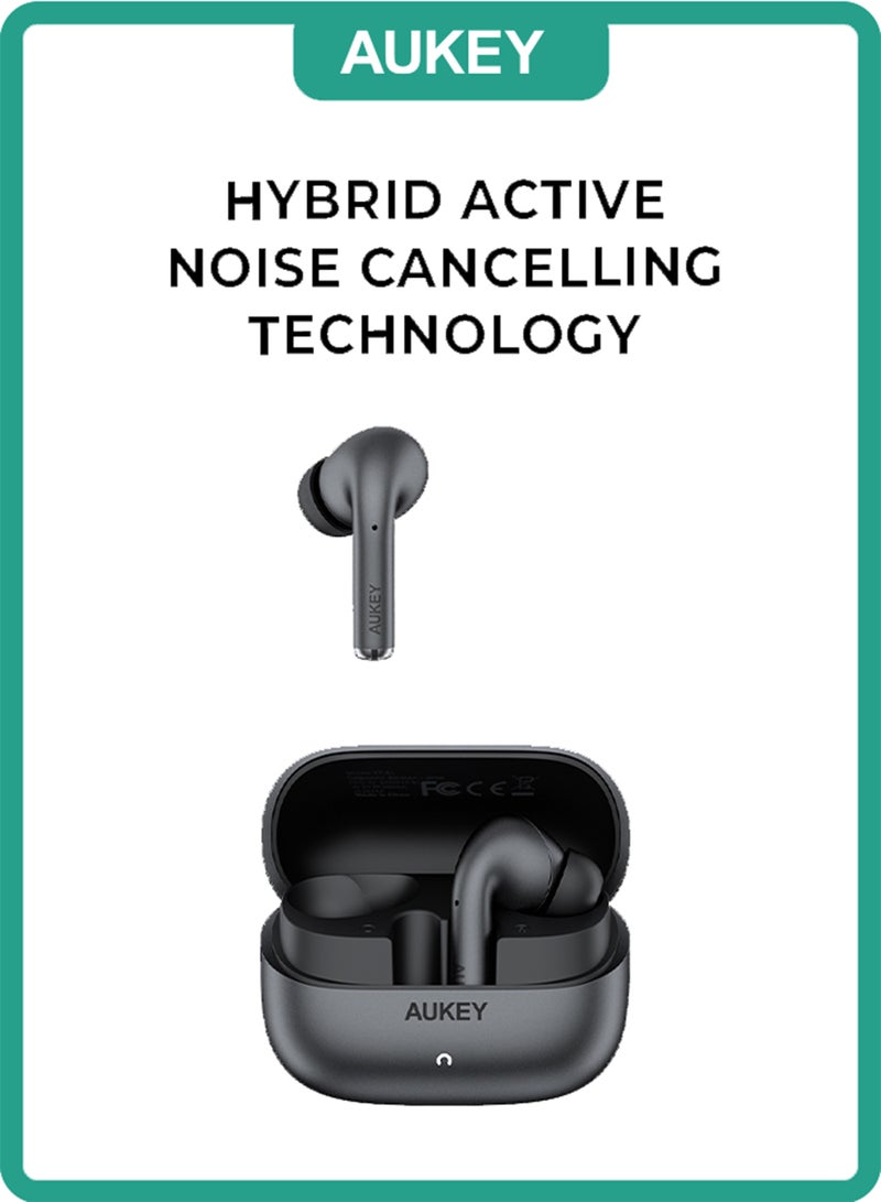 Aukey Beyond ANC PRO Wireless Earbuds True Wireless Earbuds، BT 5.4, IPX5 Waterproof, 25 Battery Life, 4.5g Weight, EP-B1 Grey - Image 2