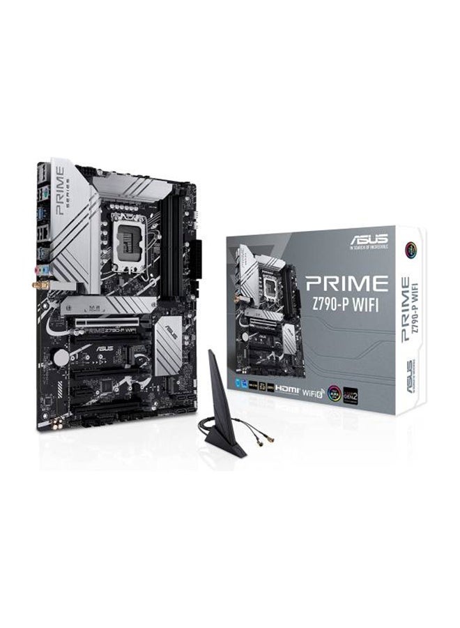 ASUS - Prime Z790-P WiFi ATX Motherboard, Socket Intel LGA1700, Z790 Chipset, PCIe 5.0, 128GB DDR5 Max Memory, 3x M 2 Slots, WiFi 6, Bluetooth v5.2, 2.5Gb LAN, 14+1 Power Stages | 90MB1CJ0-M1EAY0 black - Image 1