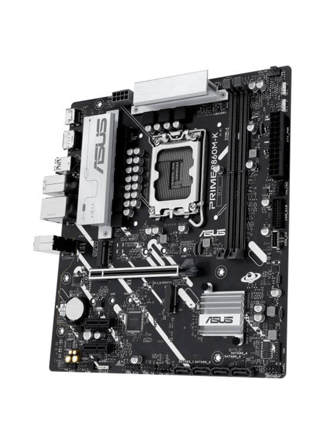 ASUS Prime B860M-K LGA 1851 Micro-ATX Motherboard LGA 1851 Micro-ATX Motherboard, Intel B860 Chipset, 2x DIMM DDR5 Slots, Up to 128GB Max Memory, 1x PCIe 4.0 x16 Slot, 2x M.2 Slots | 90MB1JT0-M0EAY0 black  - Image 4