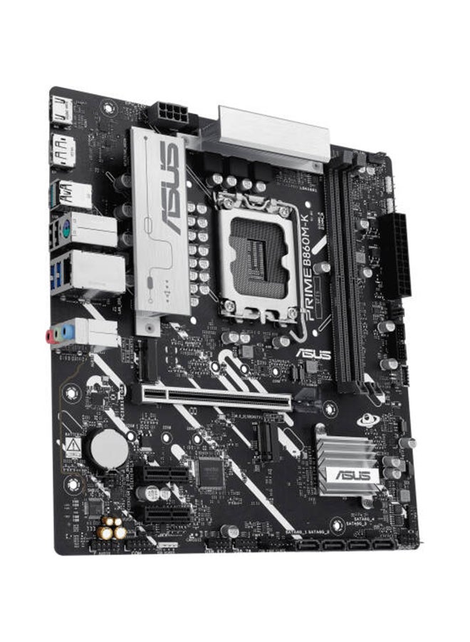 ASUS Prime B860M-K LGA 1851 Micro-ATX Motherboard LGA 1851 Micro-ATX Motherboard, Intel B860 Chipset, 2x DIMM DDR5 Slots, Up to 128GB Max Memory, 1x PCIe 4.0 x16 Slot, 2x M.2 Slots | 90MB1JT0-M0EAY0 black  - Image 3