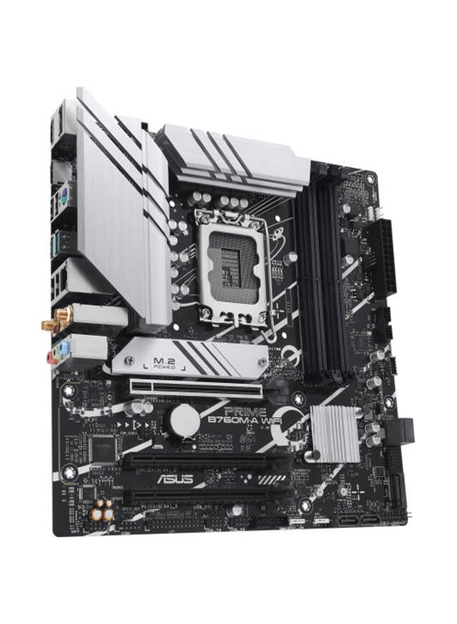 ASUS PRIME B760M-A WIFI LGA1700 mATX Motherboard, Intel B760 Chipset, 4x DDR5 DIMM, Support up to 128GB Memory, Wi-Fi 6 / 2.5Gb ETH / PCIe 4.0, USB 2.0 / 3.2 Type-C, 2*M.2, HDMI/DP | 90MB1EL0-M1EAY0 black  - Image 3