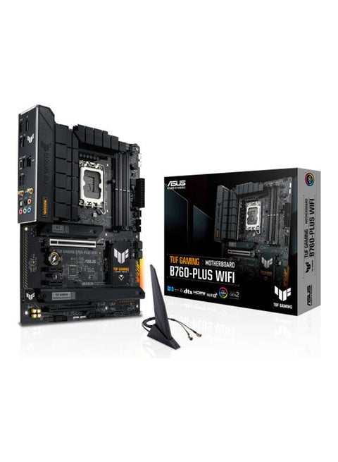 TUF Gaming B760-Plus Wi-Fi ATX LGA 1700 Motherboard, Intel B760 Chipset, 4x DIMM DDR5 Slots, 192GB Max Memory, 3x M 2 Slots, 2x PCIe 5 0 x16 Slot, Realtek 2 5Gb Ethernet 90MB1ER0-M1EAY0 black