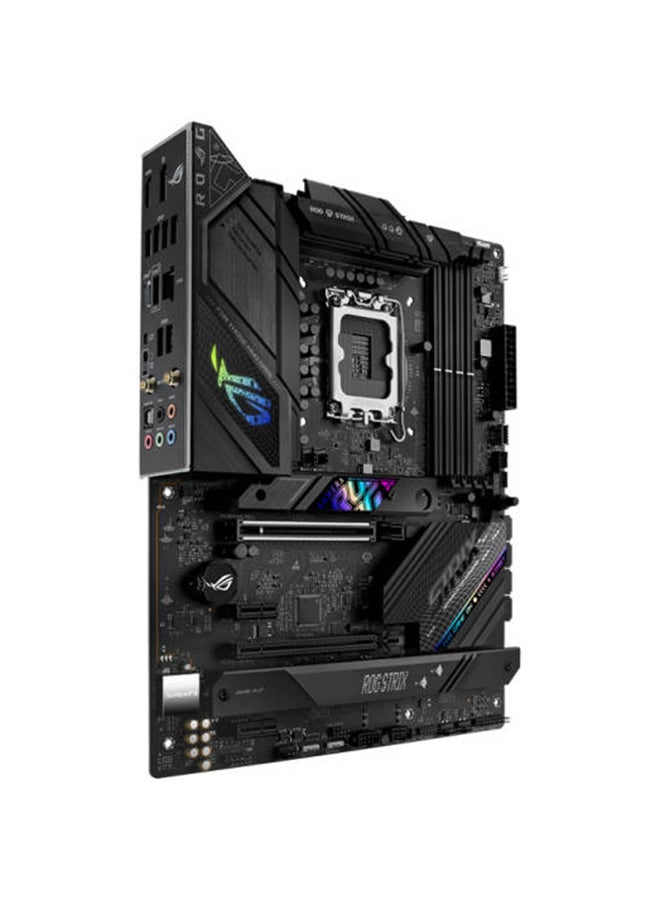 ASUS - ROG STRIX B760-F GAMING WIFI LGA1700 ATX Motherboard, Intel B760, 4x DIMM DDR5 | Up to 192GB Capacity, Wi-Fi 6E, 2.5Gb ETH, BT3.2, PCIe 5.0x16, HDMI | DP, SB 3. / 2.0 | 90MB1CT0-M1EAY0 black - Image 1