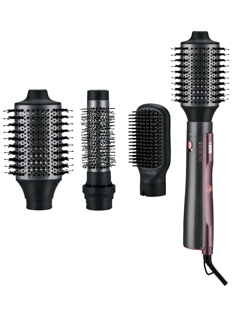 REBUNE 3-in-1 Digital Hair Dryer & Styler – Professional Styling Experience at Home Black  - Image 1