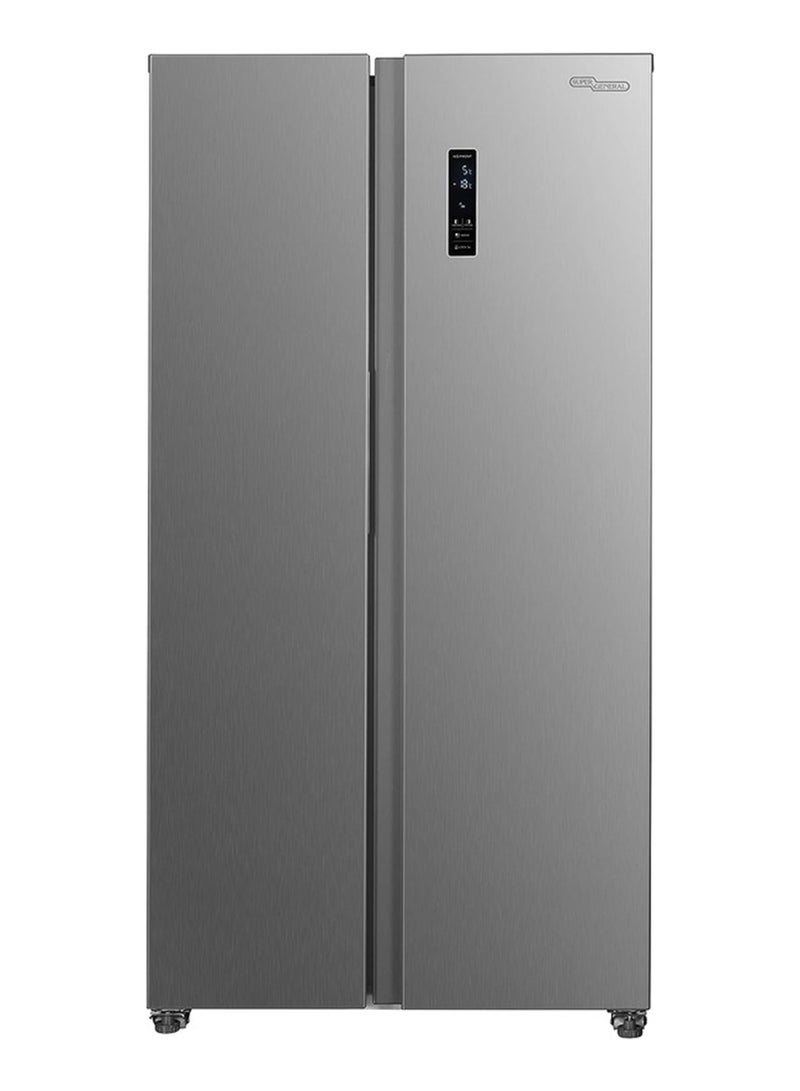 سوبر جنرال 436L Net Capacity 15.4Cu.ft Side By Side Refrigerator-Freezer ‎With Digital Control And Temperature Display, No-Frost, Digital Control KSGR710SBS Inox  - Image 1