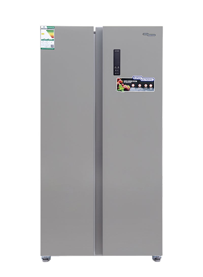 سوبر جنرال 436L Net Capacity 15.4Cu.ft Side By Side Refrigerator-Freezer ‎With Digital Control And Temperature Display, No-Frost, Digital Control KSGR710SBS Inox  - Image 3