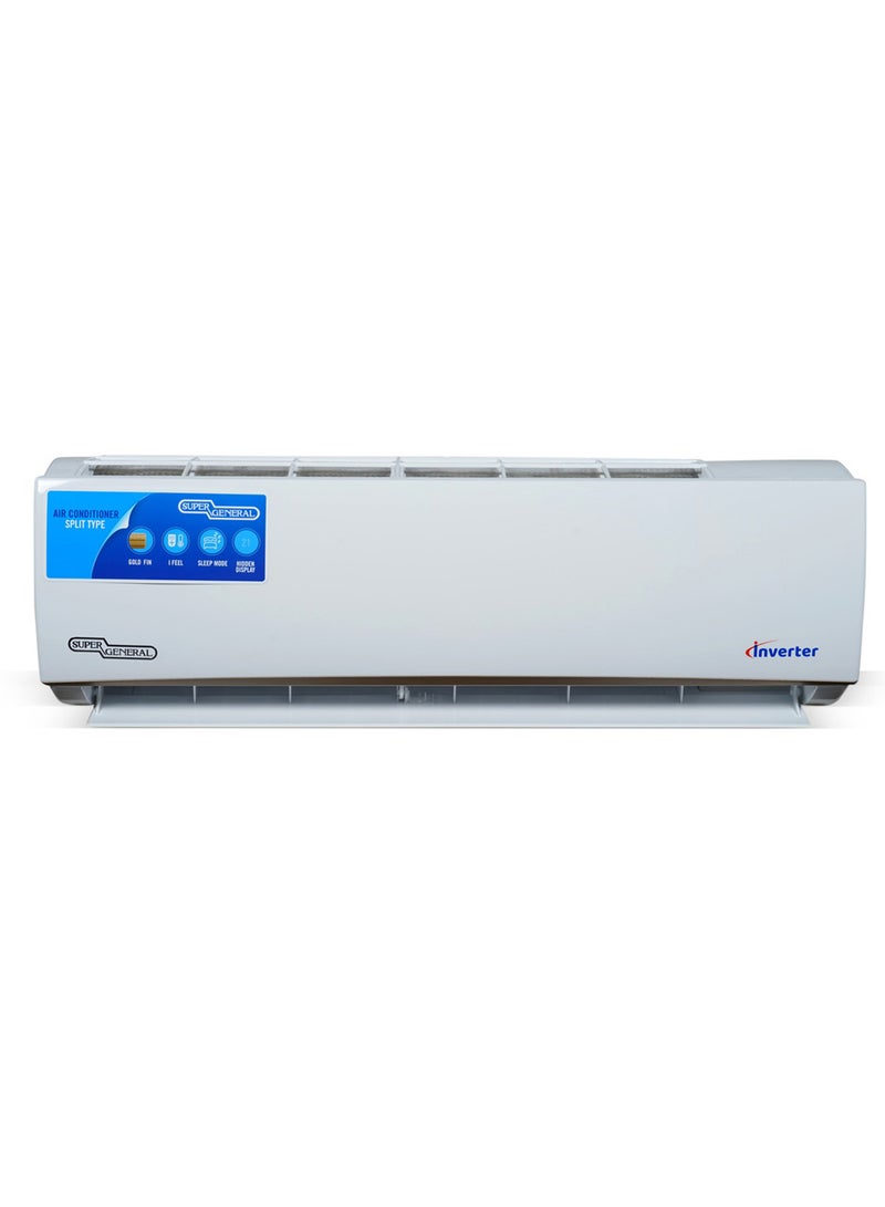 SUPER GENERAL 23000 BTU Inverter Compressor 2 Ton Split Air Conditioner With Power Saving Technology, Auto Clean, Gold Fin With Heat And Cool Function KSGS241iR White  - Image 1