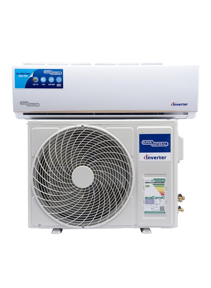 SUPER GENERAL 23000 BTU Inverter Compressor 2 Ton Split Air Conditioner With Power Saving Technology, Auto Clean, Gold Fin With Heat And Cool Function KSGS241iR White  - Image 3