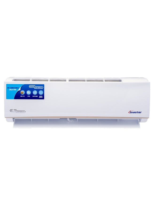 SUPER GENERAL 18200 BTU Inverter Compressor 1.5 Ton Split Air Conditioner With Power Saving Technology, Auto Clean, Gold Fin With Heat And Cool Function KSGS181iR White  - Image 2