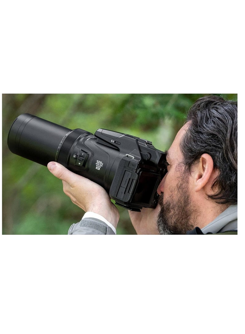 Nikon - Coolpix P1100 Superzoom Digital Camera | 125x Optical Zoom with Image Stabilization 16 MP 4K Ultra HD Video Wi-Fi Connectivity RAW Format and Rotating LCD Screen (Black) - Image 1