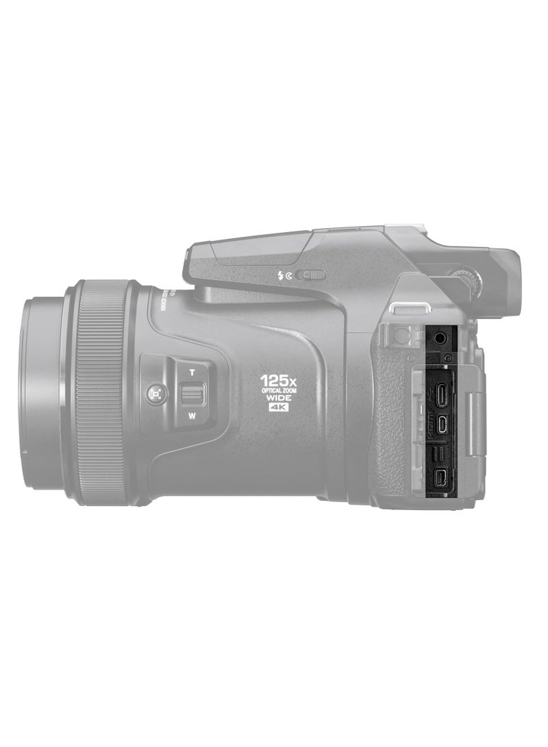 Nikon - Coolpix P1100 Superzoom Digital Camera | 125x Optical Zoom with Image Stabilization 16 MP 4K Ultra HD Video Wi-Fi Connectivity RAW Format and Rotating LCD Screen (Black) - Image 1