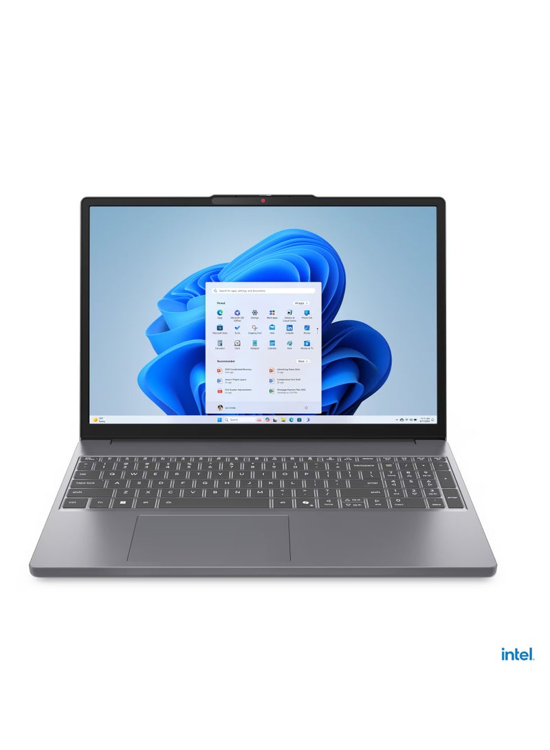 Lenovo IdeaPad Slim 3 15IRH10 (Upgraded Version) Laptop With 15.3-Inch FHD IPS Display, Core i5-13420H Processor/8GB RAM/512GB SSD/Intel UHD Graphics/DOS)Without Windows) English Luna Grey - Image 1