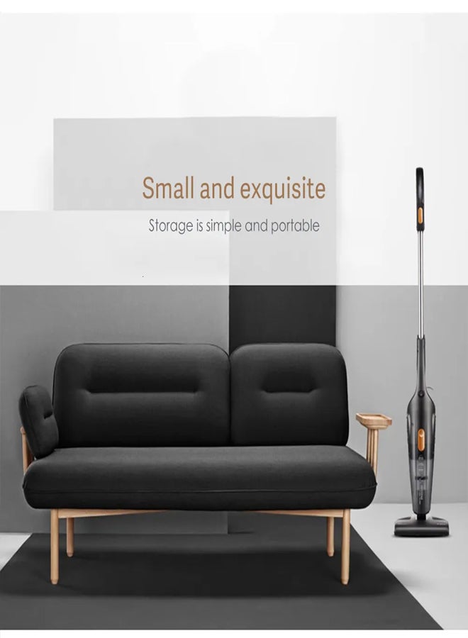 ديرما Renewed - Portable Handheld Vacuum Cleaner, Multi-function Household Silent Strong Suction with HEPA Filter 600 W DX115C Black/Silver  - Image 2
