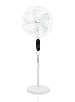 Saachi 16-Inch Stand Fan with Remote Control, Adjustable Height & Speed, Copper Motor, Wide-Angle Oscillation & 1-Hour Timer 60 W NL-FN-1744R-WH White  - Image 1