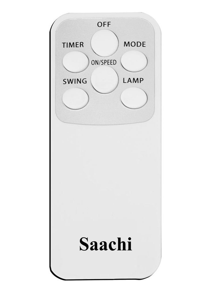 Saachi - 16-Inch Stand Fan with Remote Control, Adjustable Height & Speed, Copper Motor, Wide-Angle Oscillation & 1-Hour Timer 60 W NL-FN-1744R-WH White - Image 1
