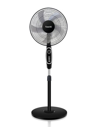 16-Inch Stand Fan with Powerful Copper Motor, Adjustable Height, 3-Speed Control, Wide Oscillation & 1-Hour Timer 60 W NL-FN-1743-BK Black - pnsku/N70165166V/45/_/1743155345/b5895be6-b0f9-4e58-96b3-bd82d9550229