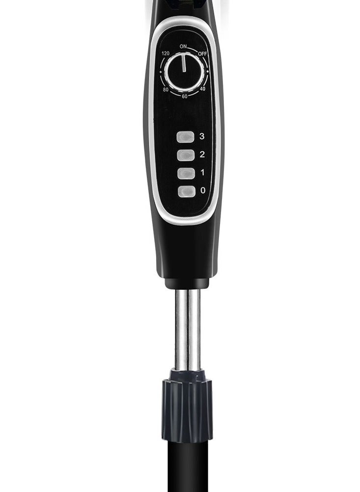 ساتشي 16-Inch Stand Fan with Powerful Copper Motor, Adjustable Height, 3-Speed Control, Wide Oscillation & 1-Hour Timer 60 W NL-FN-1743-BK Black  - Image 2