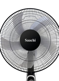 Saachi 16-Inch Stand Fan with Powerful Copper Motor, Adjustable Height, 3-Speed Control, Wide Oscillation & 1-Hour Timer 60 W NL-FN-1743-BK Black  - Image 3