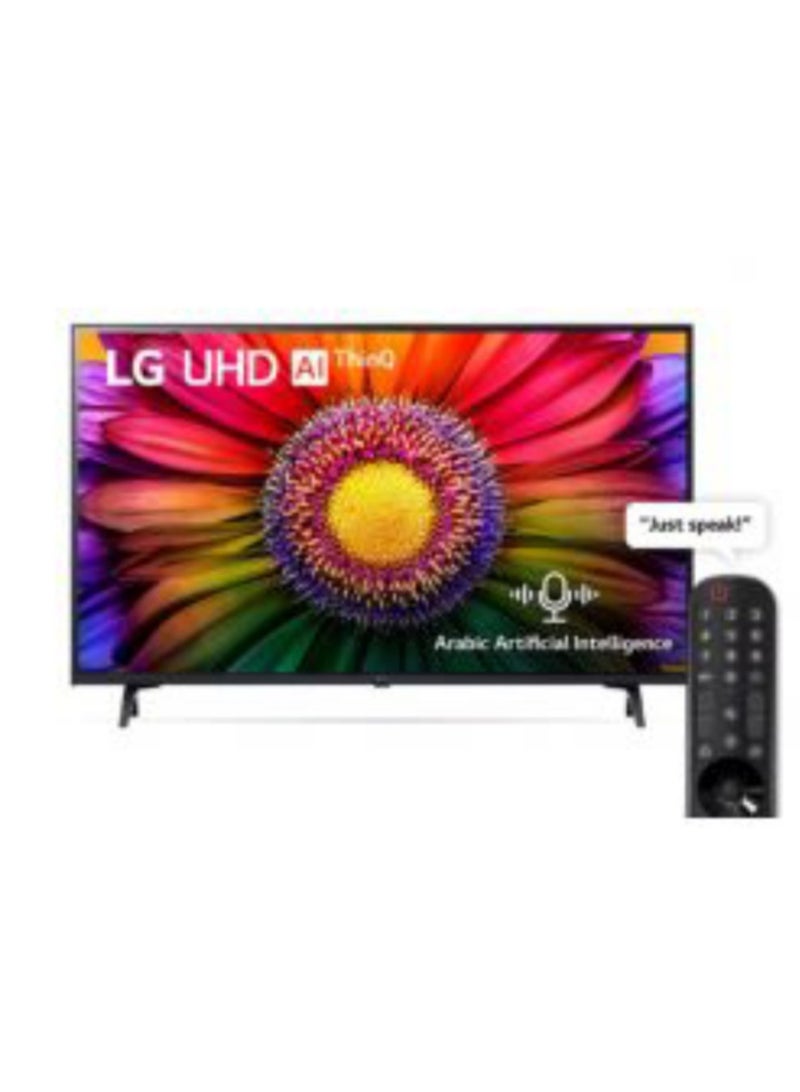 إل جي 43 Inch UHD 4K Smart TV With Built-In Receiver 43UT801C0LA Black  - Image 1