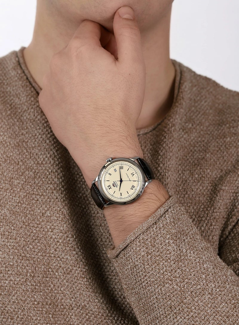 أورينت ساعة يد ميكانيكية أوتوماتيكية للرجال بتصميم ريترو بمرآة كريمية FAC00009N0 - Image 5