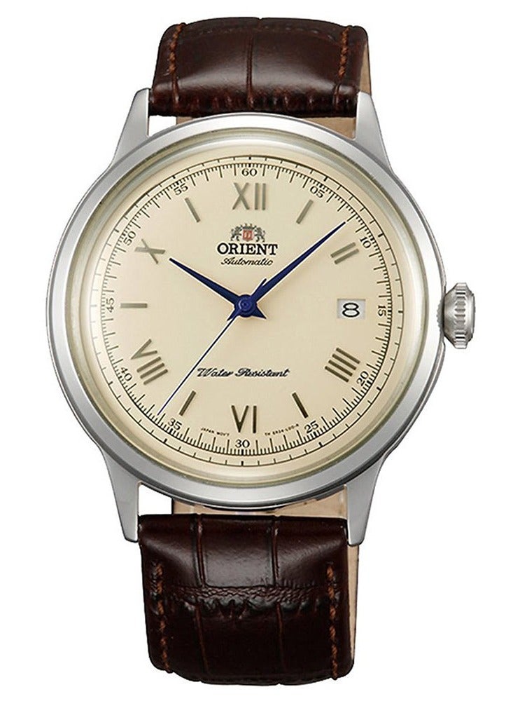 أورينت ساعة يد ميكانيكية أوتوماتيكية للرجال بتصميم ريترو بمرآة كريمية FAC00009N0 - Image 1