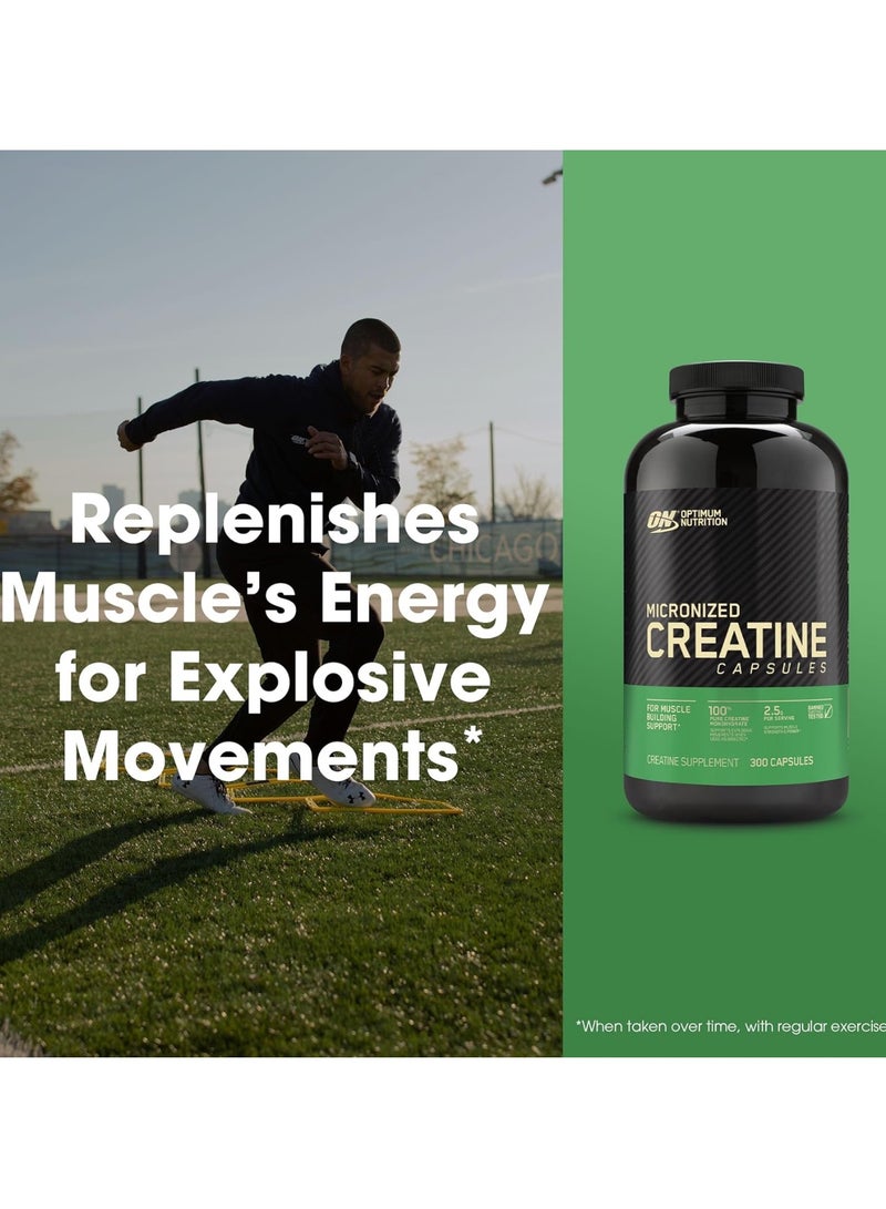 Optimum Nutrition Micronized Creatine Capsules, 300 Capsules, Pure Creatine Monohydrate  - Image 3