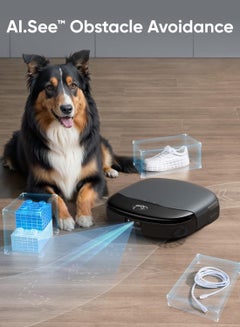 إيوفي Omni S1 Robot Vacuum Cleaner with Mop, Groundbreaking Floor Washing System, All-in-One Station, 8000 Pa, Smart Obstacle Avoidance, Mop Auto-Retraction, Corner-to-Edge Deep Cleaning and Lift Mop 30 W ‎T2071 black  - Image 5