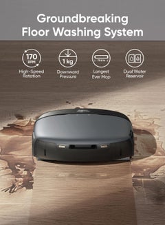 إيوفي Omni S1 Robot Vacuum Cleaner with Mop, Groundbreaking Floor Washing System, All-in-One Station, 8000 Pa, Smart Obstacle Avoidance, Mop Auto-Retraction, Corner-to-Edge Deep Cleaning and Lift Mop 30 W ‎T2071 black  - Image 2